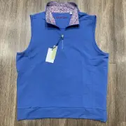 Robert Graham Men’s Size XL Stiles Knit Vest Blue Puller Over $168