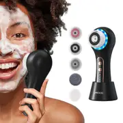 Face Scrubber Exfoliator Rechargeable Facial Cleansing Brush Rotating Cleanser for Exfoliating