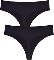 [XolngYYeng] Womens Mid-Rise Seamless Thongs Comfy Underwear G-Strings Panties