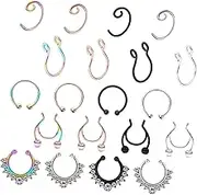 LIFKOME 1 Set Perforation- Nose Ring No Piercing Nose Ring Nose Cuff Fake Nose Rings Nose Ring Clip Women Nose Ring Nose Decor Nose Jewelry Nose Jewelries No Piercing Nose Clip