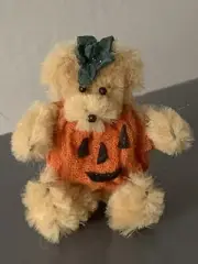 Chenille *Pipe Cleaner *Handmade Tiny Miniature Beige Teddy Bear Pumpkin CUTE