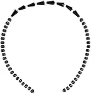 [Tongari] 925 Pure Silver Anklet With Black Crystal & Silver Beads For Women Single Piece Design-16, Free, Sterling Silver, no gemstone