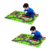 2x Thomas & Friends 28" x 19" Megamat Playmat Kids 3y+ Toy w/ 1 Assorted Vehicle