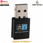 USB Wireless N WiFi Adapter Dongle Network LAN Card 802.11n 300Mbps Windows 10AU
