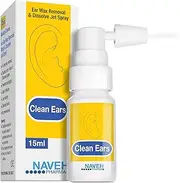 Naveh Pharma CleanEars | Ear Wax Removal Kit Spray Ear Wax Softener Cleaner Ear Irrigation and Wax Dissolution | All-Natural Formula | Nonirritant – for Kids and Adults | 0.5 Fl Oz