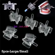 5x Dental Silicone Bite Block with Saliva Ejector Hole Mouth Opener Occlusal Pad