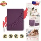Plum 1000-Thread-Count Egyptian Cotton Cal King Fitted Sheet - Extra Deep Pocket