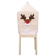 4PC Deer Hat Chair Covers Christmas Decor Dinner Chair Xmas Sets Reindeer Z6P8