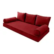 V3 Velvet Daybed Mattress Pillow Cover Complete Set Contrast Pipe Twin AD369