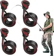 Rod Sleeves Fishing - Fishing Pole Covers Sleeves - 4 Pack Elastic Heavy-Duty Protector Gloves Tools for Garage Wall Ceiling Truck Car Roof Bed Deck Travel