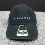 Friends TV Series Hat Cap Strap Back Black Spell Out Logo Boys Youth OSFM NWT