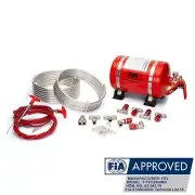 FEV 3.5L MECHANICAL STEEL FOAM PLUMBED-IN FIA RACE CAR FIRE EXTINGUISHER KIT
