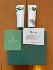 RAYNAUD Limoges Ceramic Vase GEORGE SAND Nature H14cm Set Wako Ginza NEW