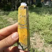 100g natural bumblebee jasper obelisk quartz crystal tower point healing