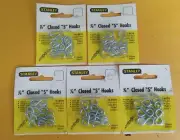 LOT NOS STANLEY ZINC PLATED 7/8" CLOSED "S" HOOKS 75-9170 MADE IN USA