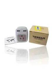 Travel Power Adapter with Multi-Outlet for EU/Spain/Italy/Germany. Bid-1