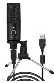 USB Microphone Tripod Stand Game Chat Audio Recording Computer Condenser Gift