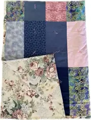 Quilted Batik Patchwork Comforter 80x60 Floral Motif On The Reverse NEW