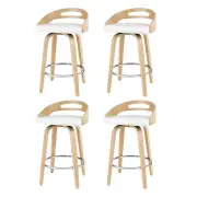 4x Bar Stools Swivel Dining Chairs Low Back Counter Seat PU Cushion