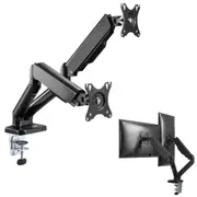Fortrek Double Monitor Desk Mount Arms Dual Stand, Adjustable Grommet Mounting for 17 to 32 Inch Computer Screens