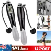 Digital Counting Jump Rope Adjustable Fitness Jumping Rope Cordless Skipping NEW