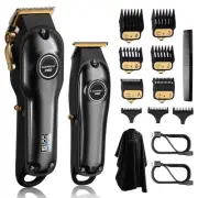 PRO Professional Hair Clippers for Men- Hair Cutting Kit & Zero Gap T-Blade T...