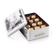 Gift Metal Box ROSHEN Chocolate Sweets Candy Kyiv Vechirniy Evening Kiev Ukraine