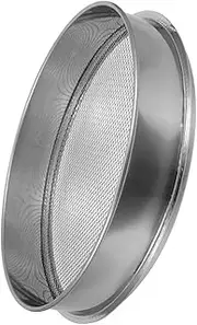 Stainless Steel Soil Sifter Round Mesh Garden Sieve Metal Soil Sifter Garden Manual Soil Sieve for Compost Sand and Particle Separation