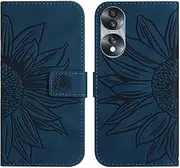 Compatible with Oppo A17 4G Cover,Compatible with Oppo A17 4G Flip Kickstand Card Slots Magnetic Closure Phone Case Blue