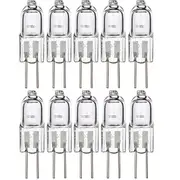 10pcs 20W Halogen Bi-pin Light Bulb 20pcs 240lm G4 Warm White 12V for Under Cabinet Puck Light Chandeliers Track Lighting