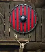 Viking Wooden Shield LARP Viking Medieval Battle Ready Shield Handmade Gift