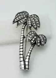 Crystal Palm Tree Pin/Brooch