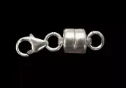 5.5mm 14k MAGNETIC CLASP Converter White Gold Chain Extender 7mm Lobster Rhodium