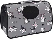 Iouyjiu Cat Carrier Bag, Pet Shoulder Pouch, Travel Tote, Breathable Oxford Cloth Portable Design Medium Size for Picnic Hiking Walking Outdoor Use, 14.17 x 6.3 x 10.24 inches