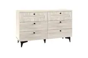Miyake Wooden Chest Of 6-Drawers Dresser Storage Cabinet - Urban Snow