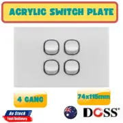 ACRYLIC 4 GANG SWITCH PLATE 4 GANG POWER SWITCH 2 WAY DOSS