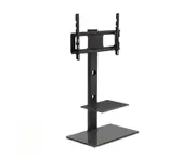 Floor TV Stand with Bracket - Black