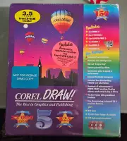 vintage COREL DRAW! DRAW ! 5 3.5 inch format PC NEW demo copy corner scuffs