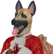 Lubber German Shepherd Dog Mask Halloween Costume Latex Head Mask Super Bowl Underdog Cosplay