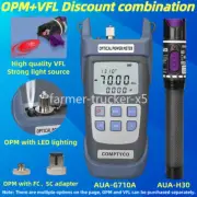 FTTH Fiber Optic Cable Tester Tool Kit Optical Power Meter Visual Fault Locator
