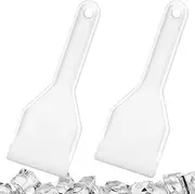 [ZEPIQOR] Set of 4 Frost Shovel Set for Fridge and Freezer, Plastic Ice Scraper for Removing Ice and Snow - Cleaning Tool for Home - White