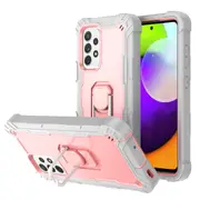 MCC Stylish Shockproof Samsung Galaxy A12 Case Cover Heavy Duty A125 [Grey+Pink]