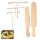 5 Piece Crepe Spreader and Spatula Set 3.5" 5" 7"T-Shaped Batter Spreaders &1...