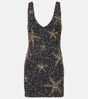 [Rixo] Rixo Star Fish sequined minidress AU 14 multicoloured