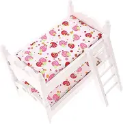 Totority Miniature Dollhouse Bunk Bed Mini Model Toy for Boys and Girls' Room and Micro Landscape Decor