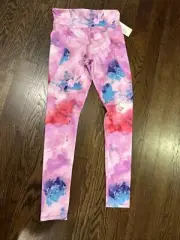 New NWT Old Navy Elevate Leggings Pink Floral Go Dry XL