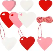 150Pcs Heart Shaped Gift Tags,Heart Paper Kraft Gift Hang Tags with String for V