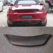 Rear Trunk Spoiler Carbon Fiber BLK For 2016 2017 2018-2019 Porsche 718 Boxster