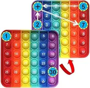 Number Counting Poppers, Sensory Bubble Popping Fidgety Board, Math Manipulatives for Elementary Preschool Kindergarten Classroom, Montessori Educational Learning Activities for Kids