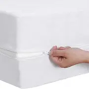 HIGH Living Zipper Anti Allergy Bed Bug Waterproof Mattress Protector Encasement Cover (Double)